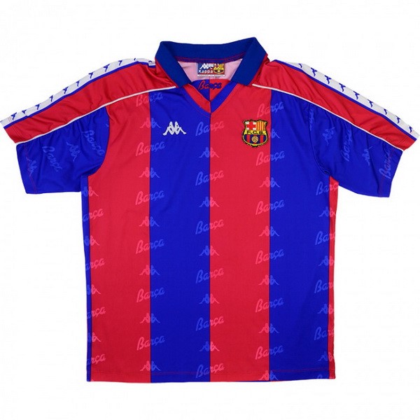 Maillot Football Barcelone Domicile Retro 1992 1995 Bleu Rouge